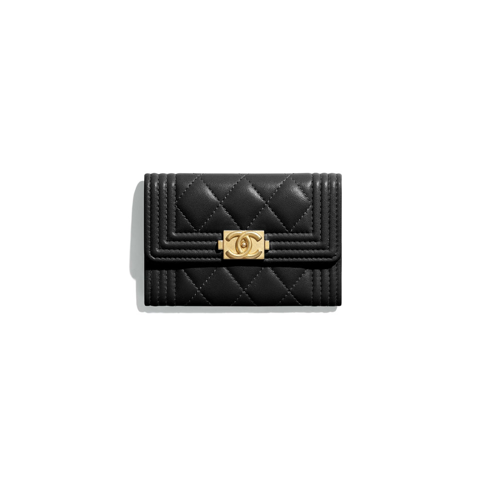 Lambskin Boy Chanel Flap Card Holder A80603 Y07659 94305: Image 1