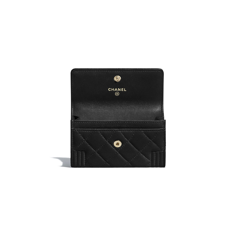 Lambskin Boy Chanel Flap Card Holder A80603 Y07659 94305: Image 3