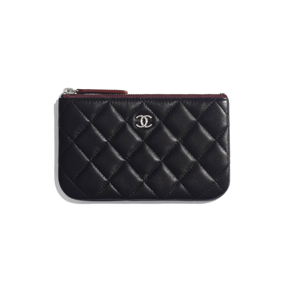 Chanel Classic mini pouch Lambskin silver A82365 Y01480 C3906: Image 1