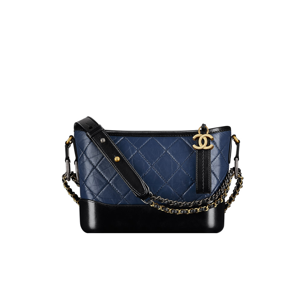 Chanels Gabrielle small hobo bag navy blue black A91810 Y61477 C0202: Image 1