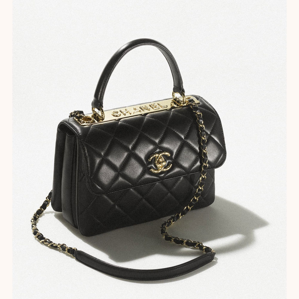 Chanel Flap Bag with Top Handle A92236 B08027 94305: Image 1