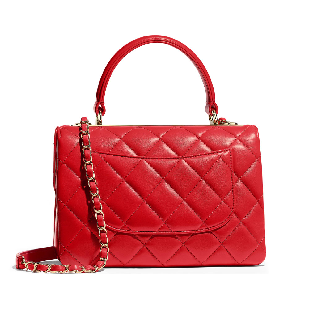 Chanel Red Small Flap Bag With Top Handle A92236 Y60767 N0896: Image 2