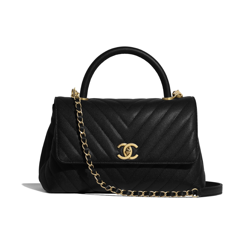 Chanel Black Flap Bag With Top Handle A92991 B00826 94305: Image 1