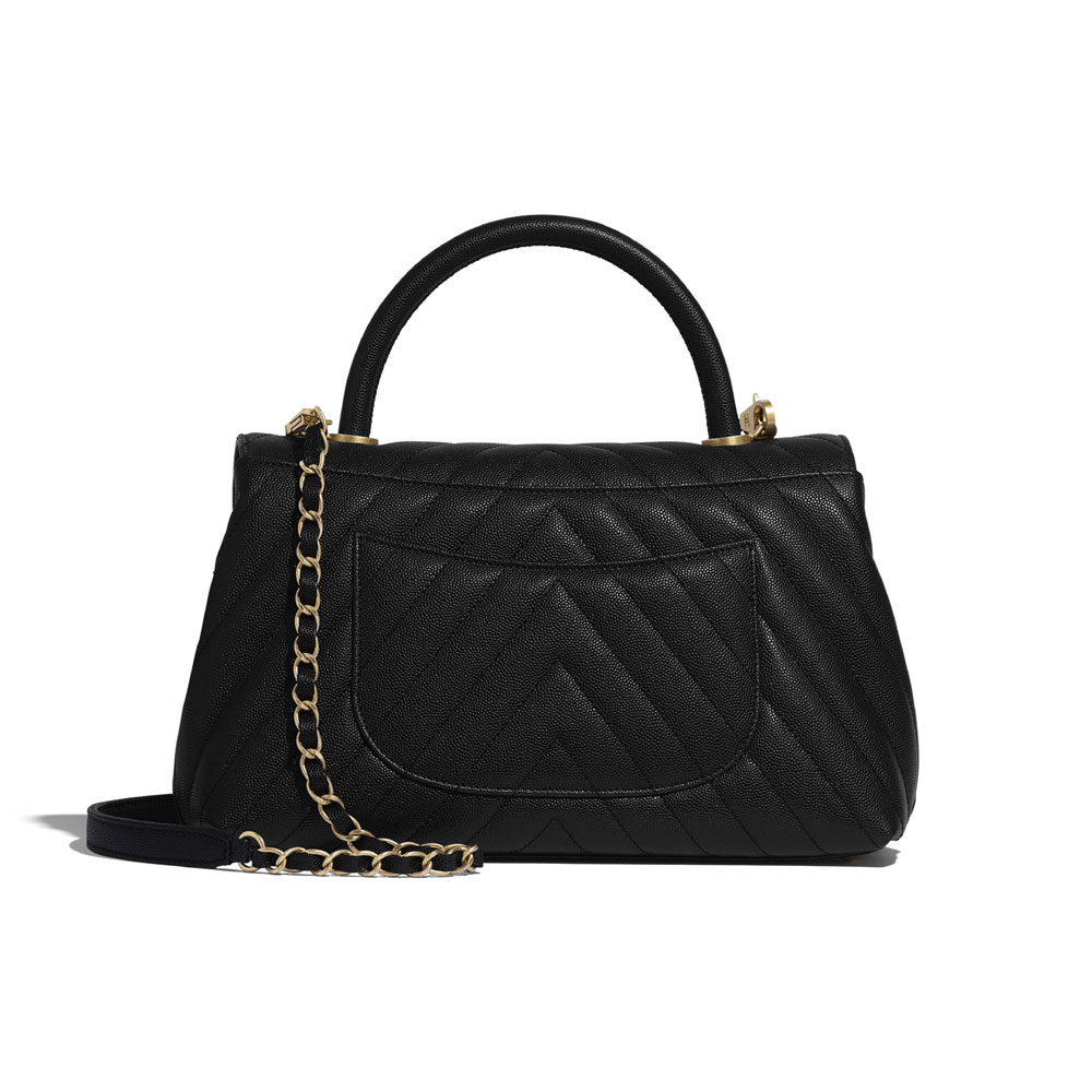 Chanel Black Flap Bag With Top Handle A92991 B00826 94305: Image 2