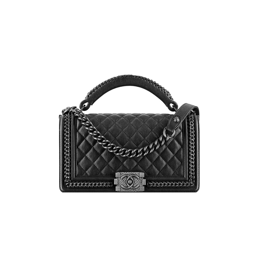 Boy Chanel flap bag with handle A94804 Y60617 94305: Image 1