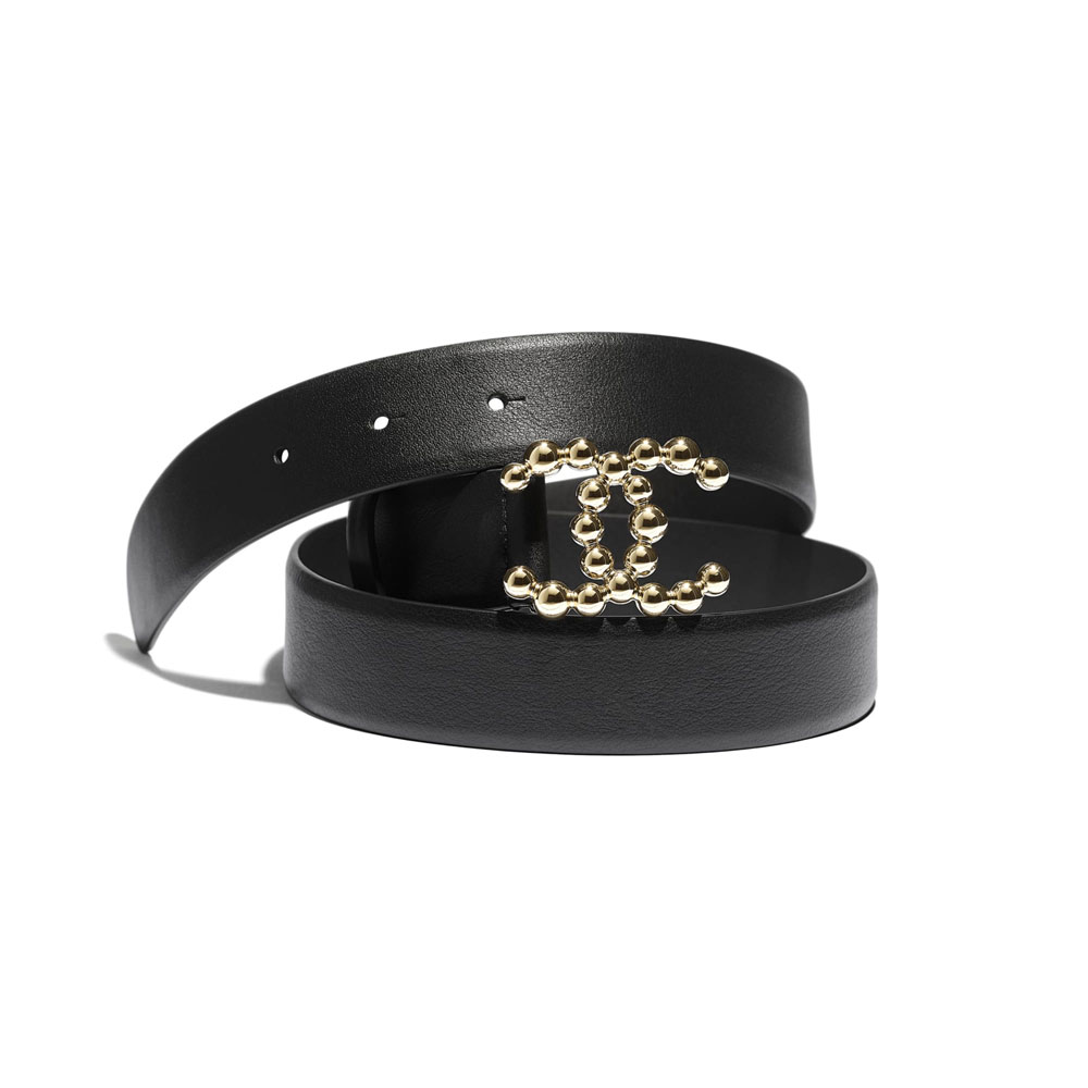 Chanel Calfskin Black Belt AA7598 B05727 94305: Image 1