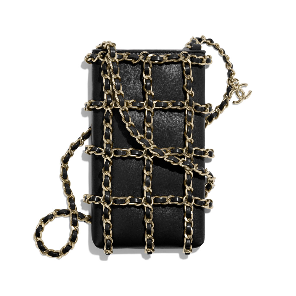 Chanel Lambskin Black Clutch with Chain AP1161 B02003 94305: Image 1