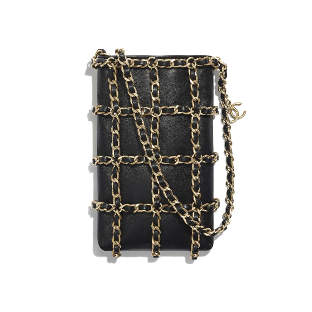 Chanel Lambskin Black Clutch with Chain AP1161 B02003 94305: Image 2