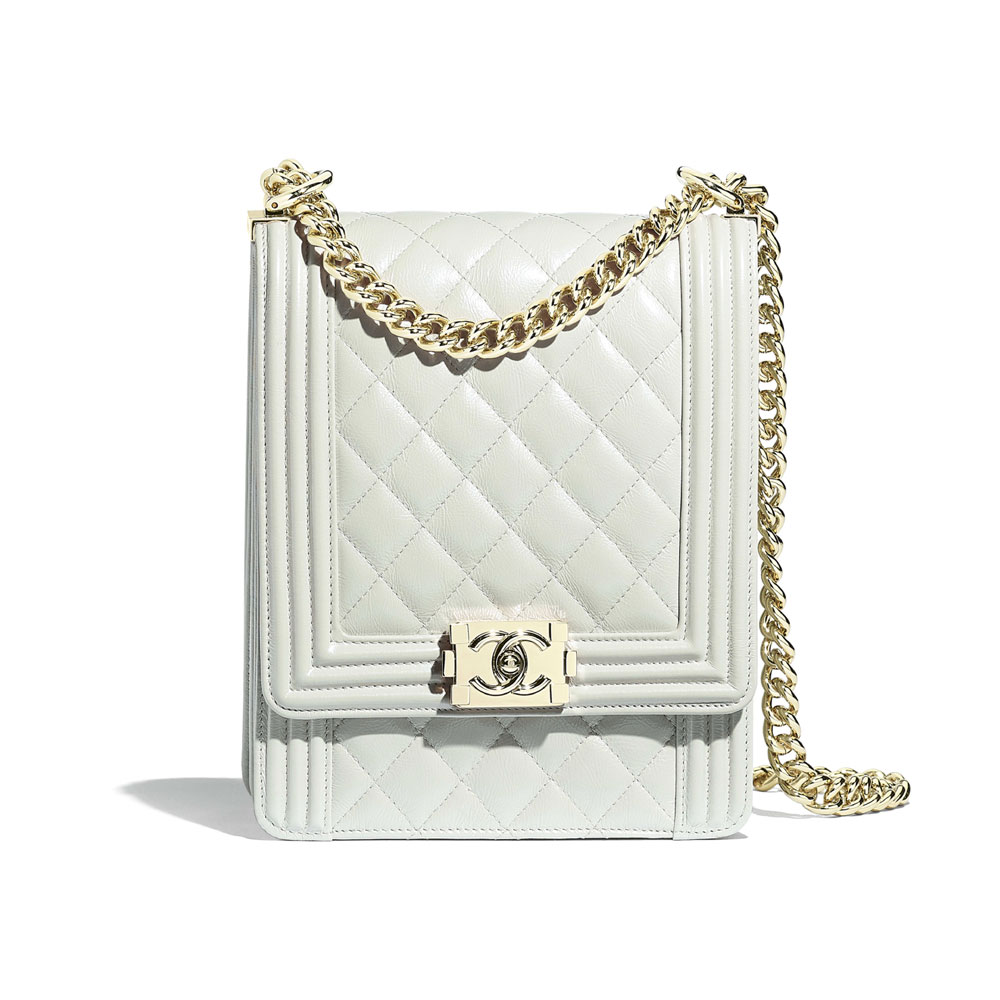 Light Gray Boy Chanel Handbag AS0130 B00424 N4148: Image 1