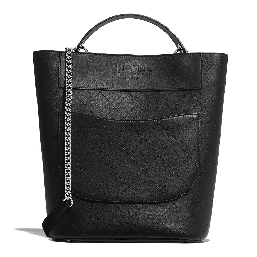 Chanel Black Bucket Bag AS0578 B00377 94305: Image 2