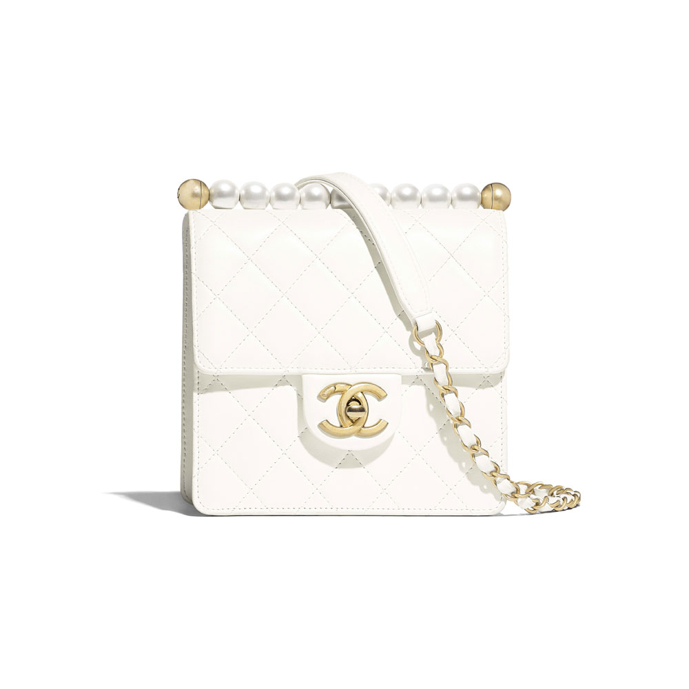 Chanel White Flap Bag AS0584 B00374 10601: Image 1