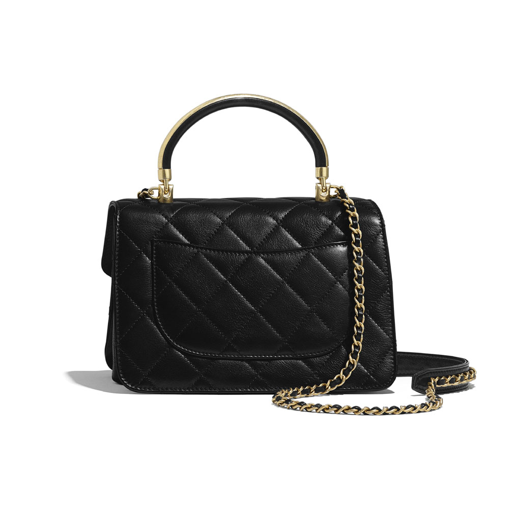 Chanel Black Small Flap Bag With Top Handle AS0625 B00382 94305: Image 2