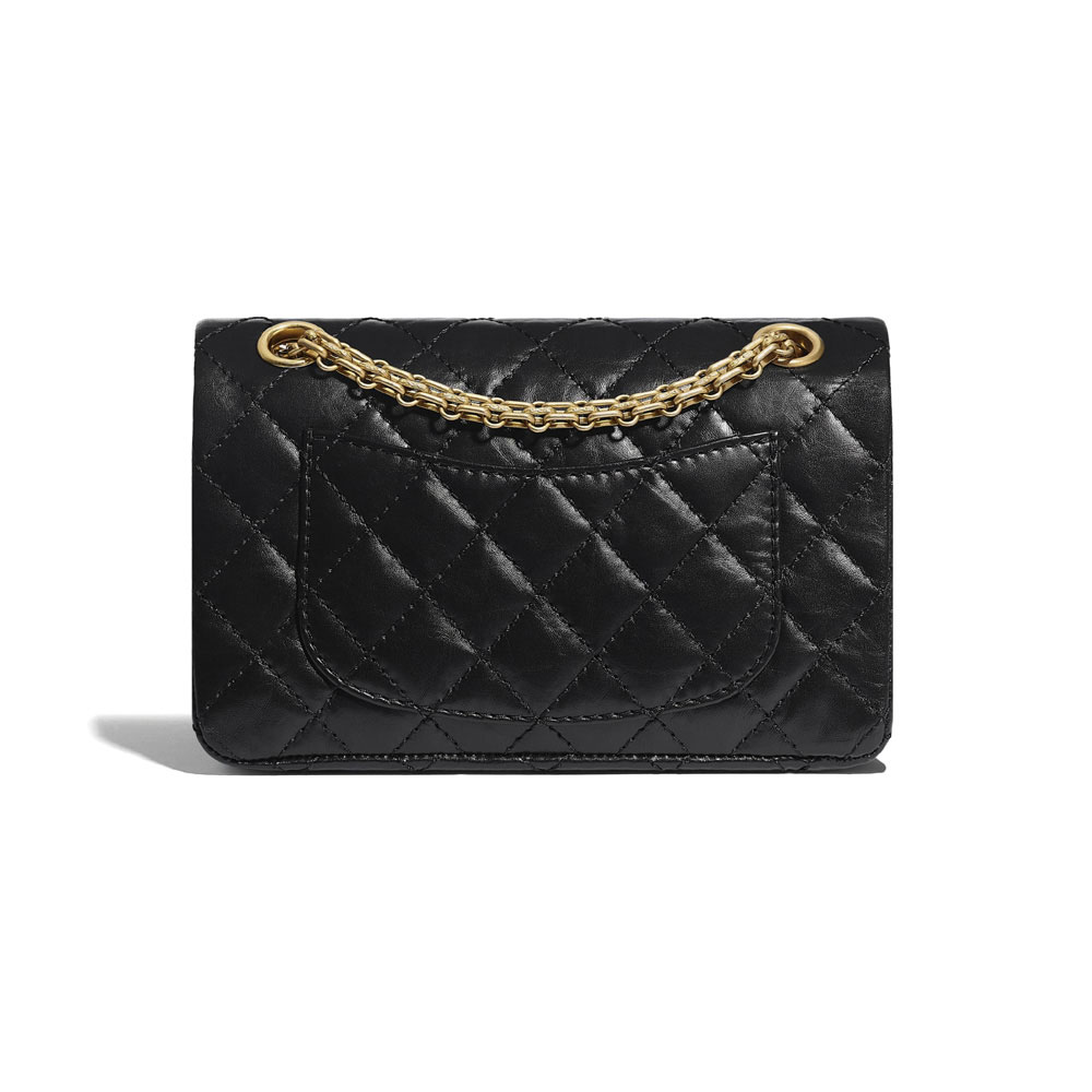 Chanel Aged Calfskin Gold Tone Black Mini 2.55 bag AS0874 Y04634 94305: Image 2