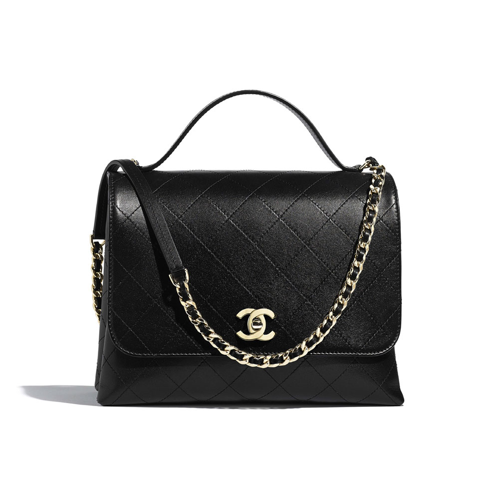 Chanel Black Flap Bag With Top Handle AS0882 B01107 94305: Image 1