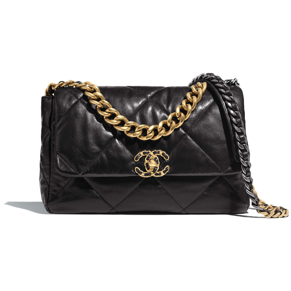 Black Chanel 19 Large Flap Bag AS1161 B02875 94305: Image 1