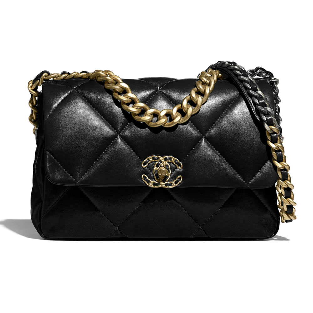 Lambskin Black Chanel 19 Large Flap Bag AS1161 B04852 94305: Image 1