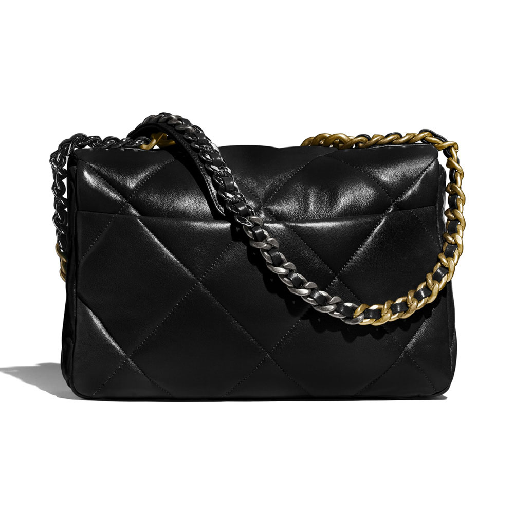 Lambskin Black Chanel 19 Large Flap Bag AS1161 B04852 94305: Image 2