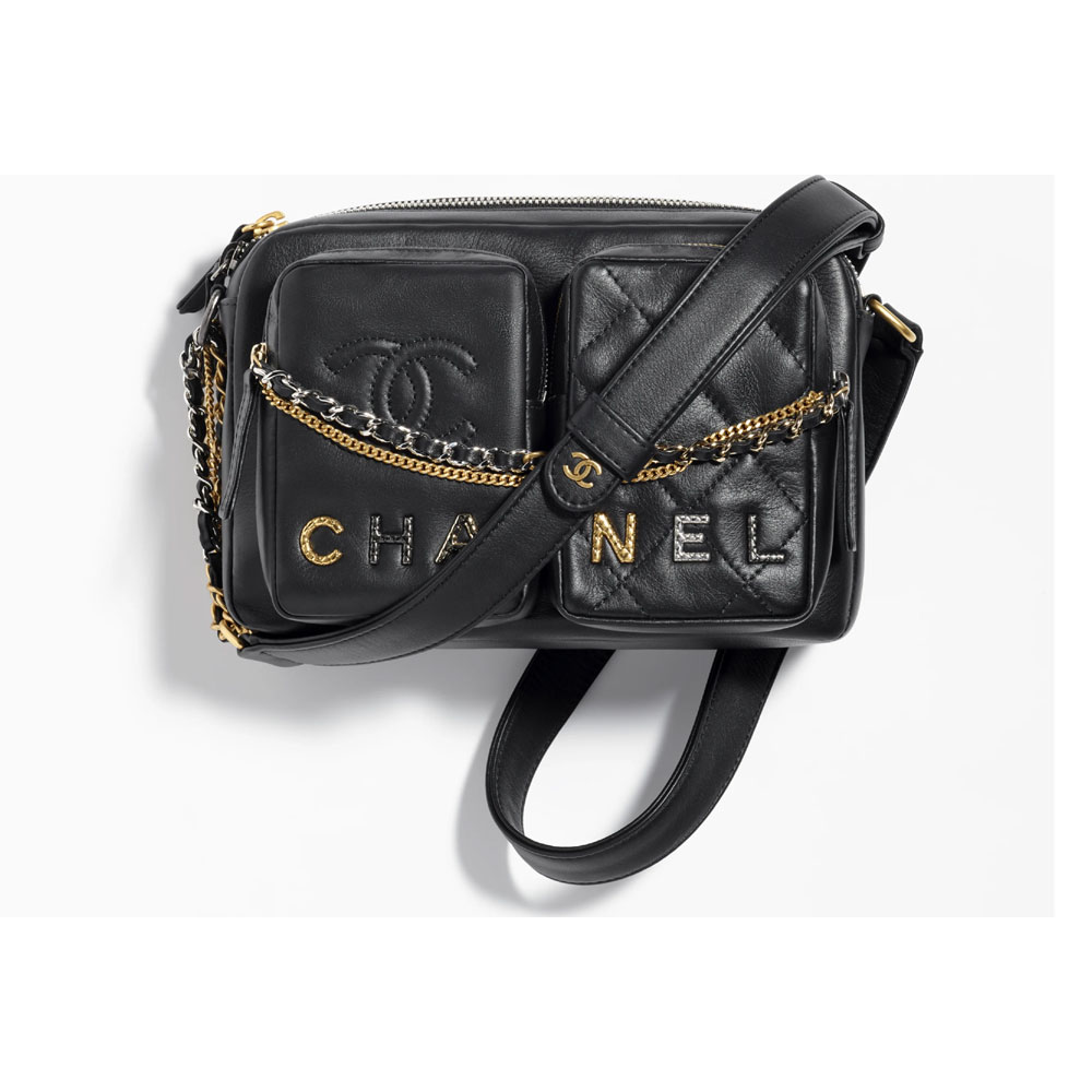 Chanel Calfskin Black Small Camera Case AS2923 B10280 94305: Image 1