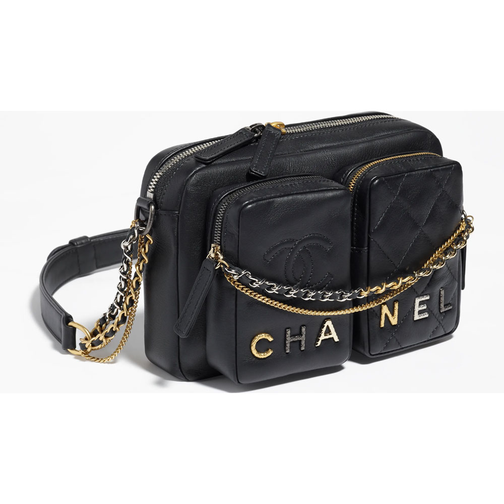 Chanel Calfskin Black Small Camera Case AS2923 B10280 94305: Image 2