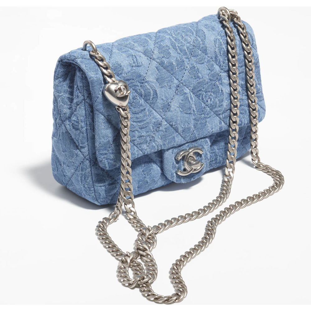 Chanel Denim silver Blue Mini Flap Bag AS3829 B10495 NM715: Image 2