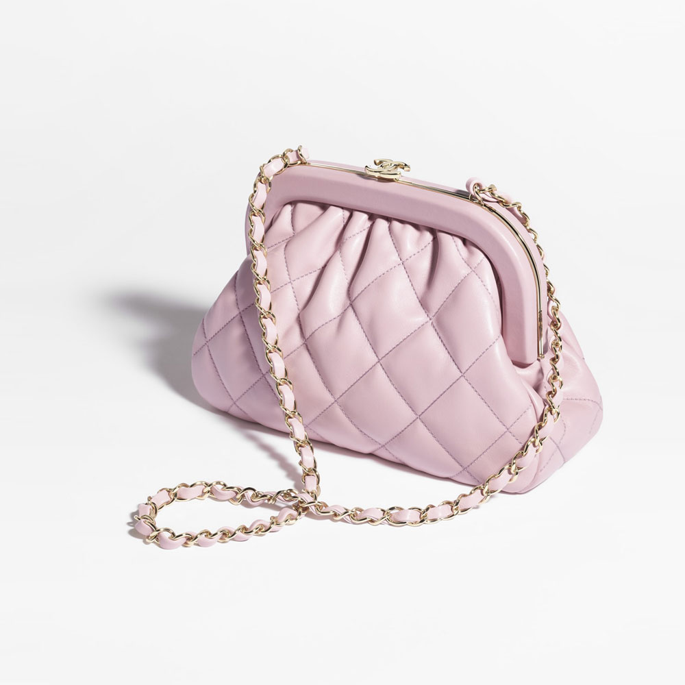 Chanel Clutch Lambskin gold-tone meta AS4717 B17000 NY558: Image 2