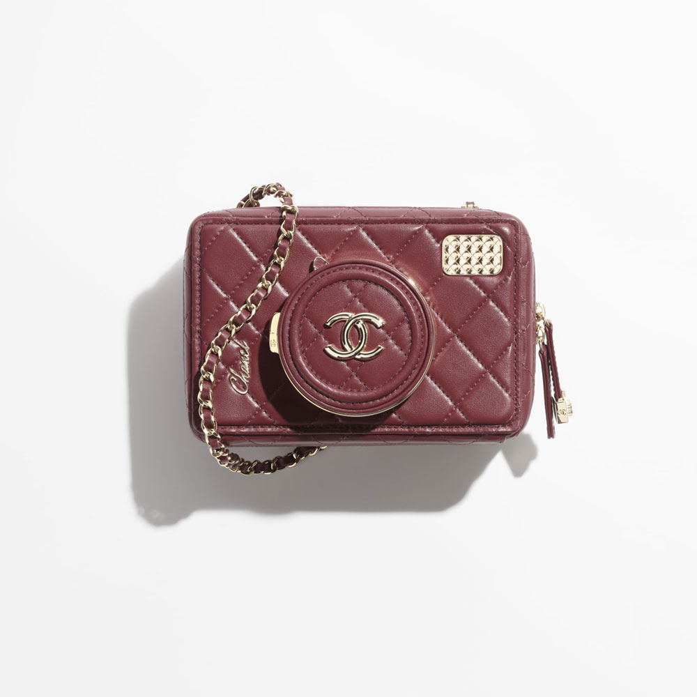 Chanel Camera bag Lambskin burgundy AS4817 B16255 NY305: Image 1