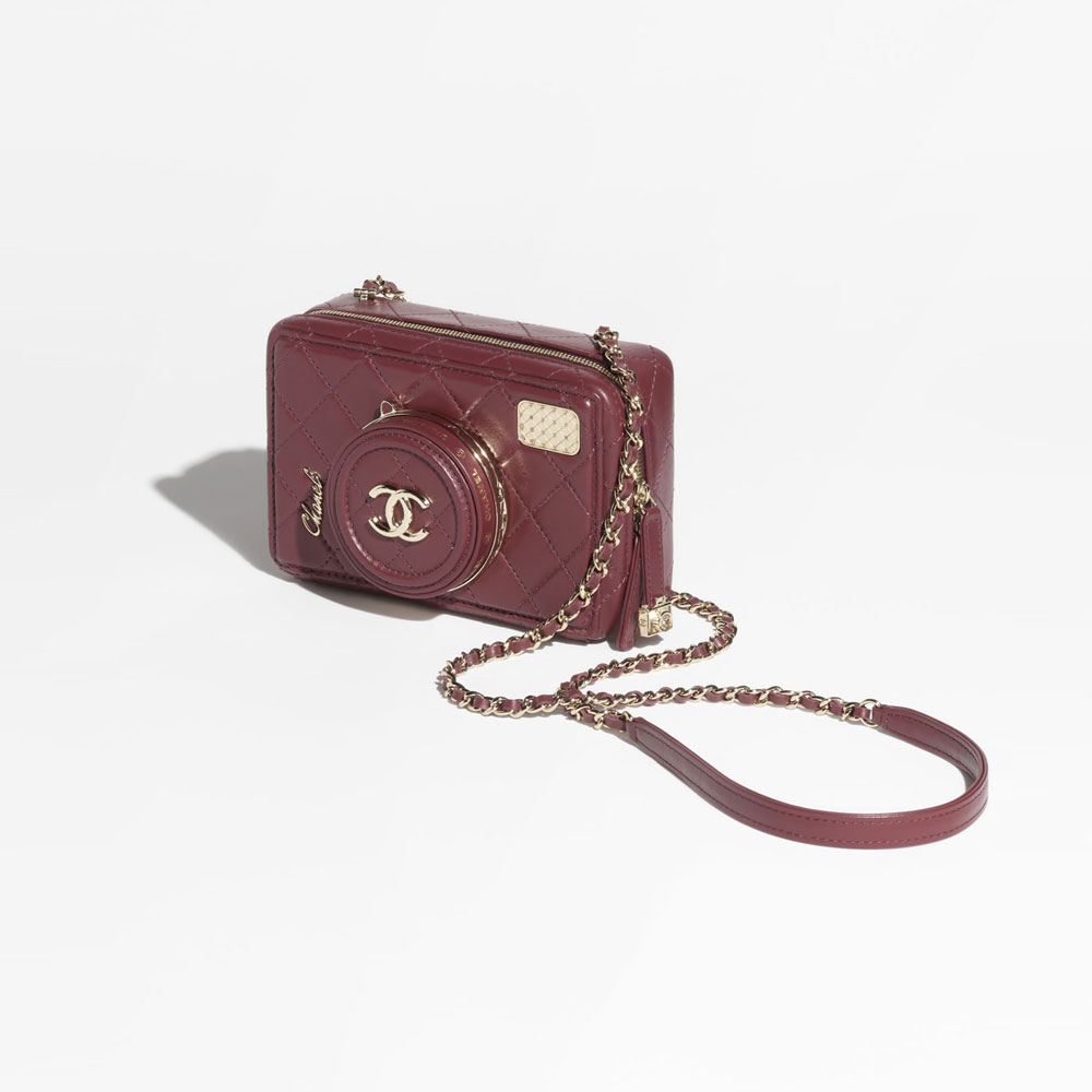 Chanel Camera bag Lambskin burgundy AS4817 B16255 NY305: Image 2