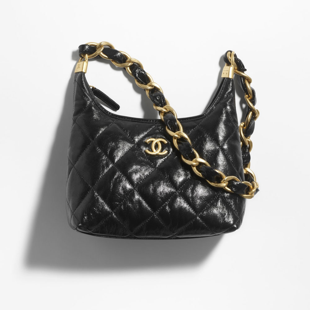 Chanel Small hobo bag Shiny lambskin AS4922 B16897 94305: Image 1