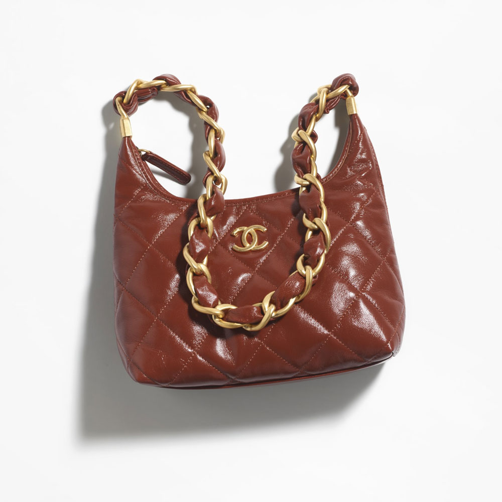 Chanel Small hobo bag Shiny lambskin AS4922 B16897 NY562: Image 1