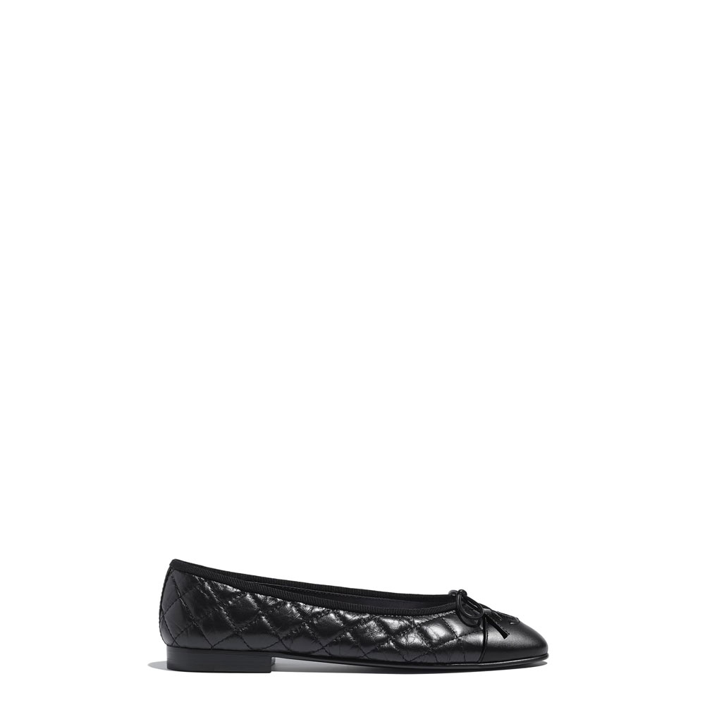 Chanel Aged Calfskin Black Ballerinas G26250 X01725 94305: Image 1