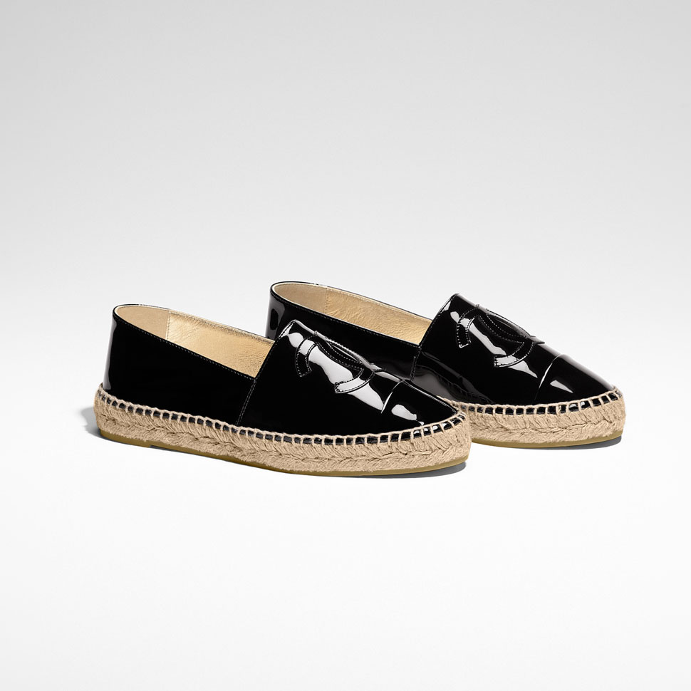 Chanel Espadrilles patent calfskin black G29762 X01012 94305: Image 2