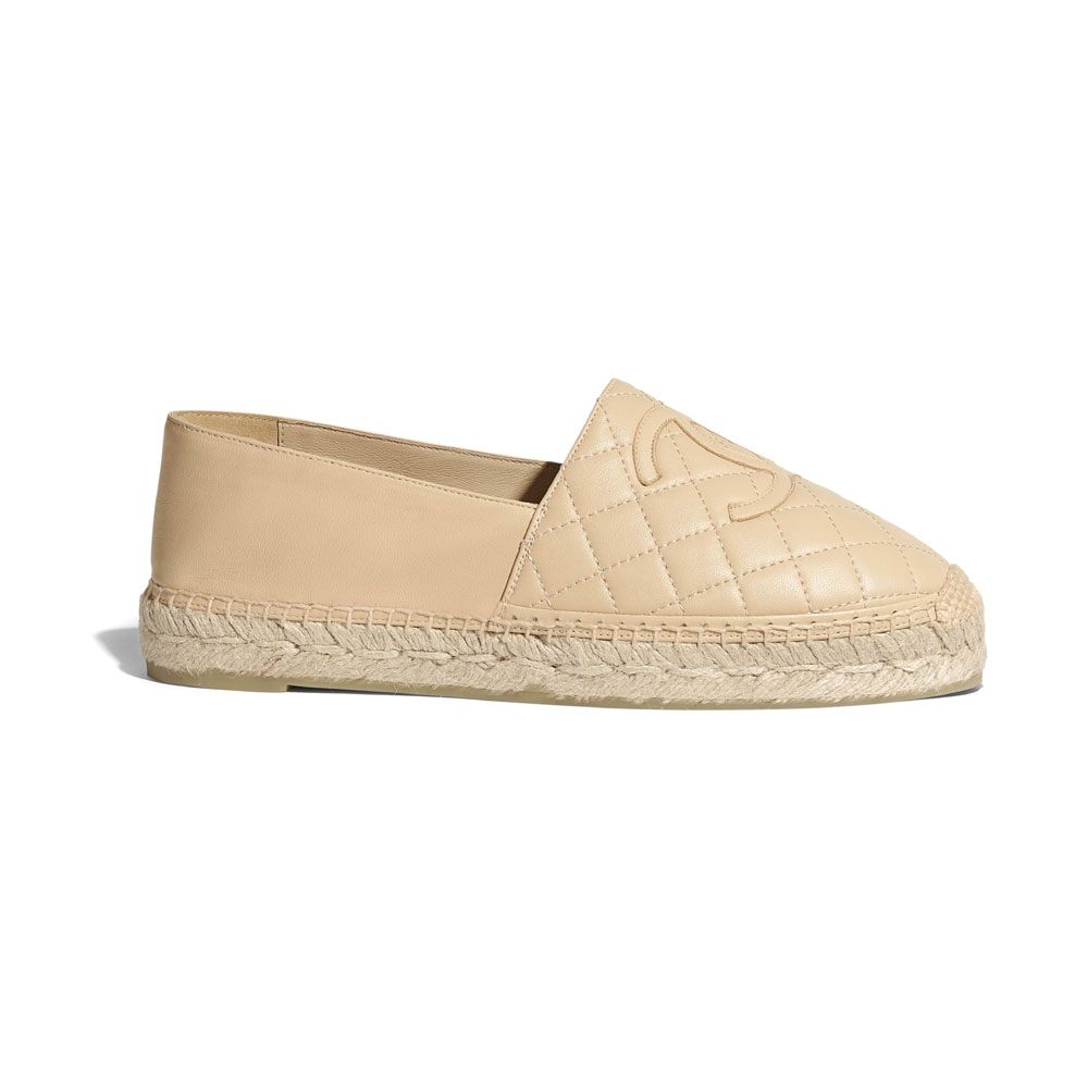 Chanel Lambskin Beige Espadrilles G32910 X01000 51225: Image 1