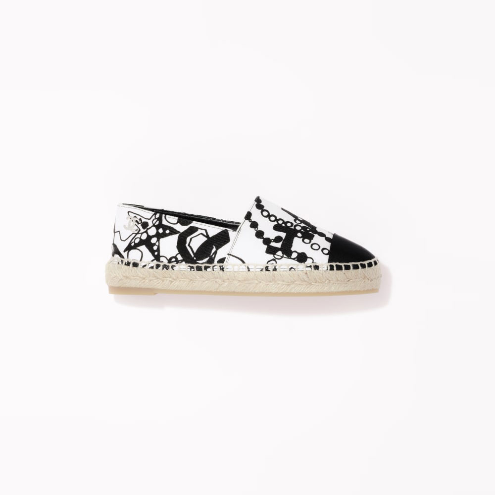 Chanel Printed fabric grosgrain Espadrilles G38628 Y55693 K3782: Image 2