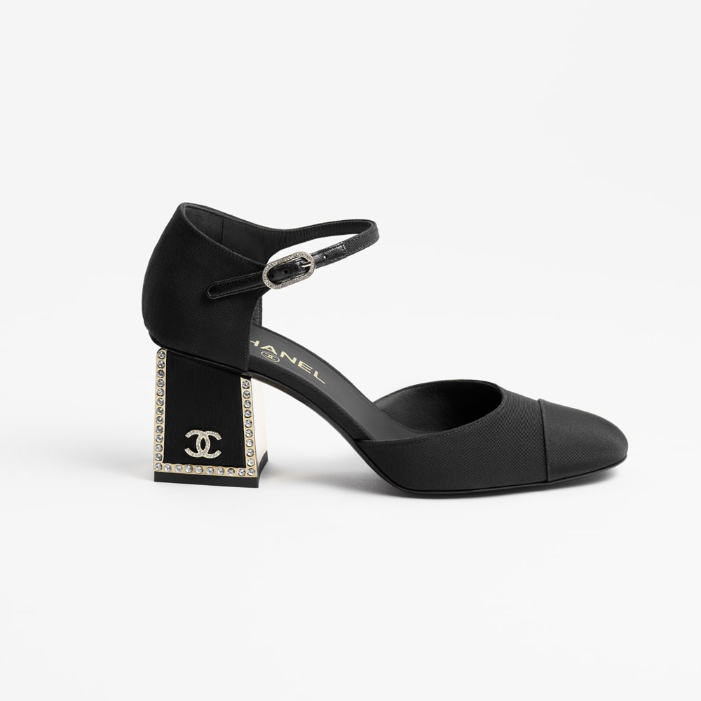 Chanel Mary janes Grosgrain black G45235 B18163 94305: Image 1