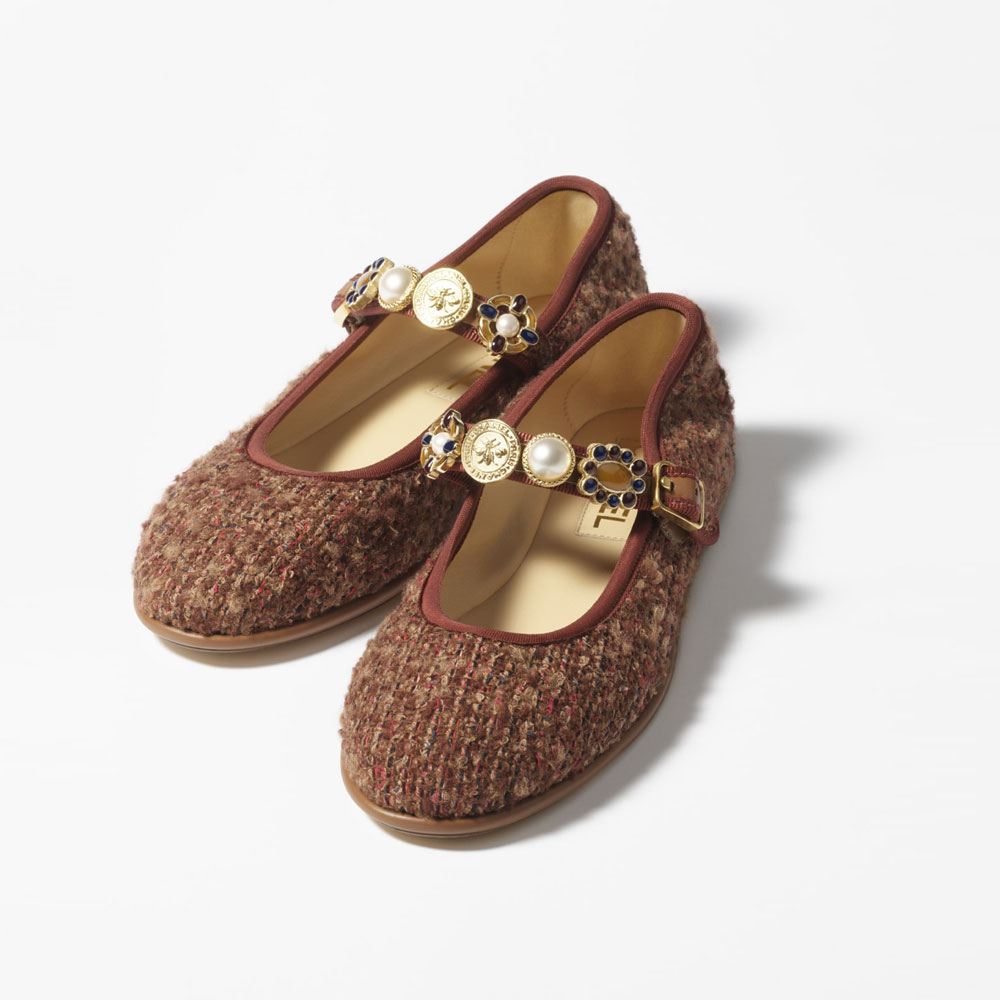 Chanel Mary janes Wool tweed pearls strass G45778 B17248 NZ770: Image 2