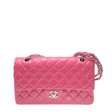 Chanel CF Flap bag Patent Pink A01112 Y06830 3B634