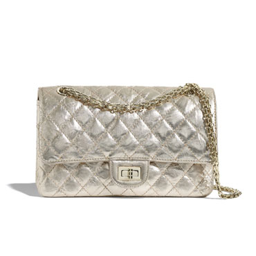 Chanel Metallic Crumpled Calfskin Gold 2.55 bag A37586 B03752 N7987