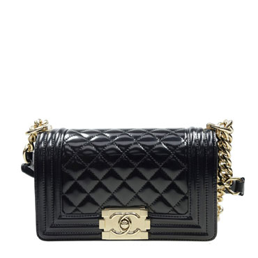 Small BOY Chanel Patent bag black A67085 Y60371 94305