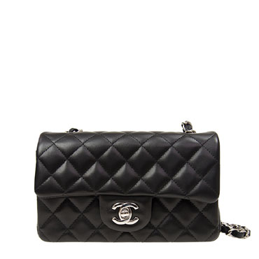 Chanel Mini Flap bag Black lambskin A69900 Y01480 94305