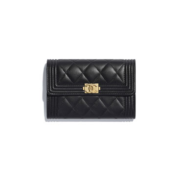 Lambskin Boy Chanel Flap Wallet A84302 Y07659 94305