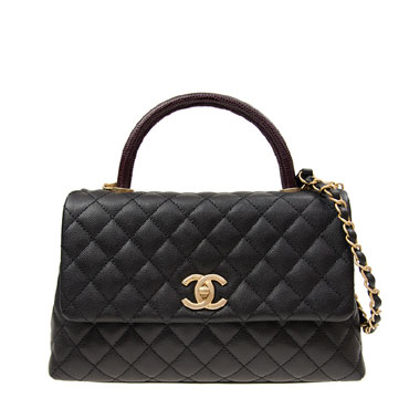 Chanel Coco Handle Flap bag black A92991 Y61556 94305