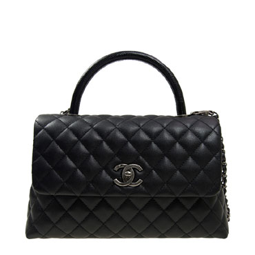 Chanel Coco Handle Flap bag black A92991 Y61557 94305