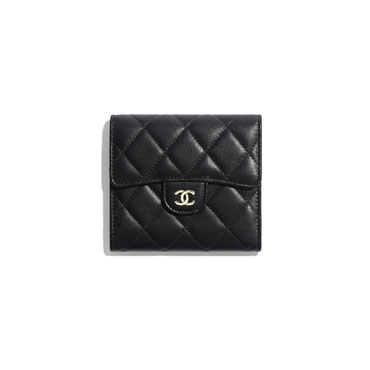 Chanel Black Classic Small Flap Wallet AP0231 Y01295 C3906