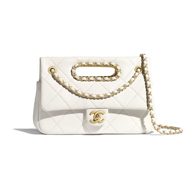 Chanel Lambskin White Small Flap Bag AS1466 B02345 10601