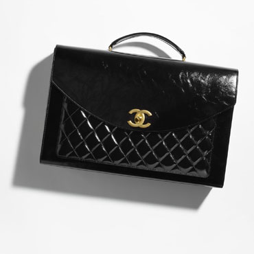 Chanel Briefcase Patent crumpled lambskin AS5016 B17523 94305