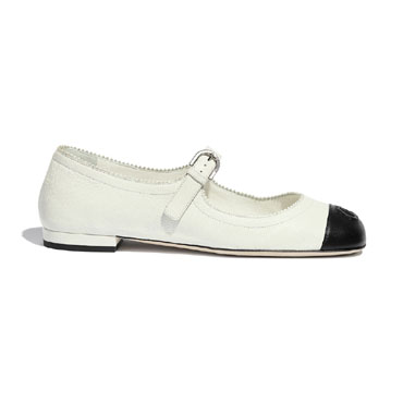 Chanel Calfskin White Black Mary Janes G36482 X56055 K2597