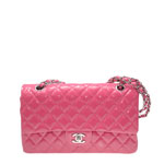 Chanel CF Flap bag Patent Pink A01112 Y06830 3B634