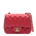 Chanel Red lambskin mini matransse bag A35200 Y01480 3B840