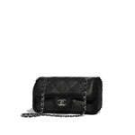 Chanel shearling lambskin ruthenium finish metal A57736 Y83868 94305