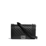 boy chanel bag calfskin ruthenium finish metal A67086 Y09953 94305